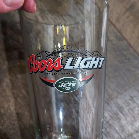 Beer Glass Lot of 3 Coors Jets Stella Blue Moon Barware - Picture 8 of 12